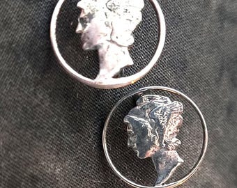 Antique Mercury Dime Earrings from the Early 1900s