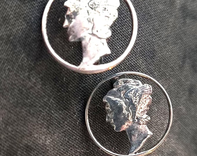 Antique Mercury Dime Earrings from the Early 1900s