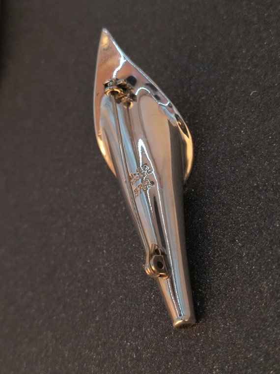 Mexican Sterling Calla Lily Brooch by Laton, Vint… - image 10