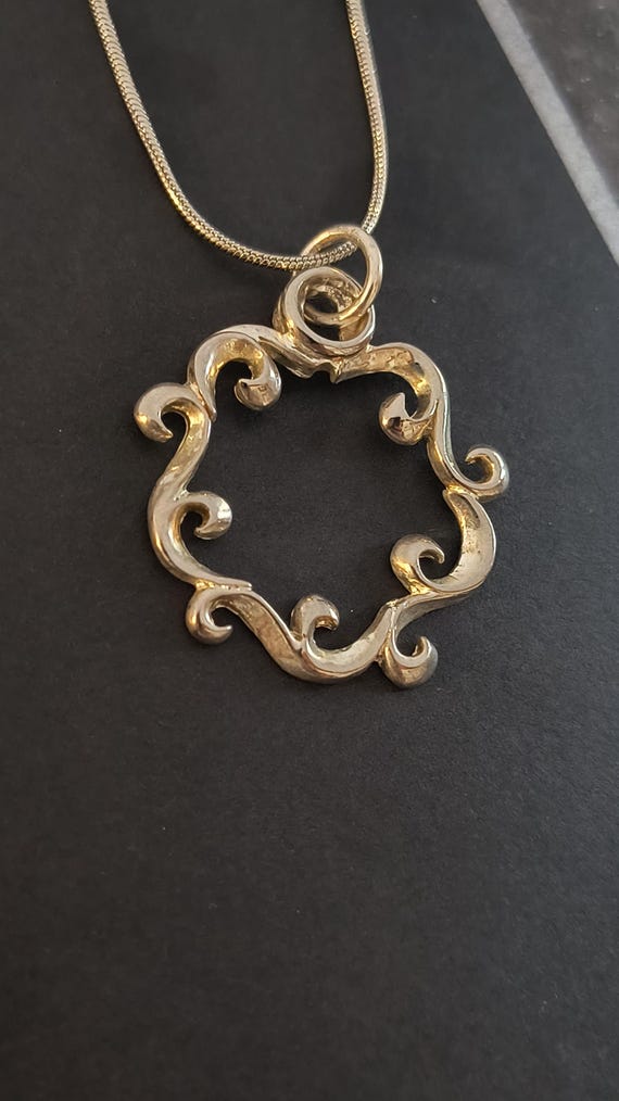 Vintage Ivy, Thorn Wreath - Sterling Silver Pendant Necklace