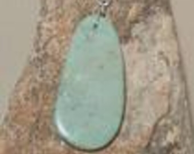 Vintage Native American Sterling Silver Pawn Turquoise Pendant Necklace Unsigned