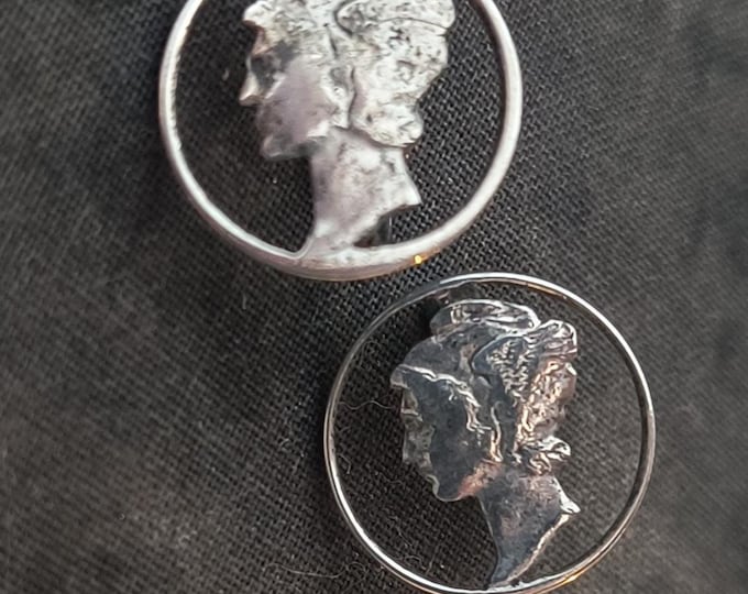 Antique Mercury Dime Earrings from the Early 1900s