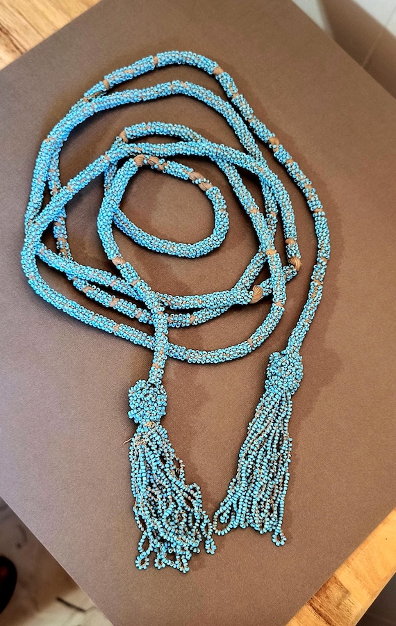 Antique 1910s Bead Rope - Wear as Necklace or Belt!