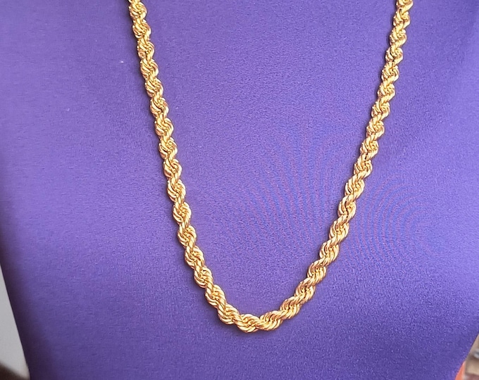 Napier Heavy Gold Chain / Vintage 18 Inch Goldone Cable Necklace, Weighty and Thick