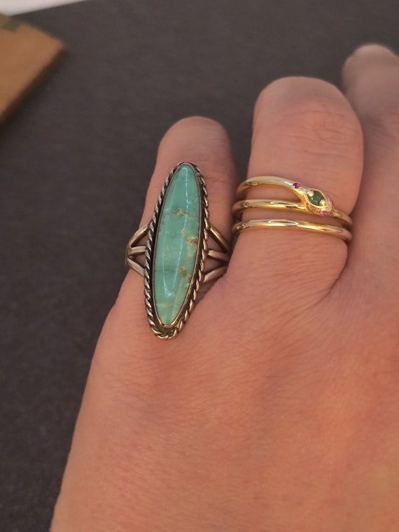 Green Turquoise Ring from the American Southwest,… - image 7