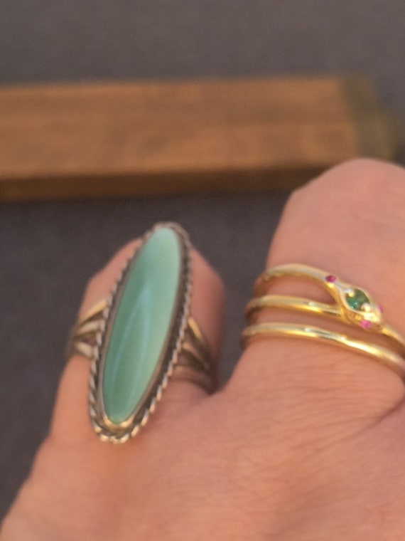 Turquoise Ring from the American Southwest / Sz 6… - image 8