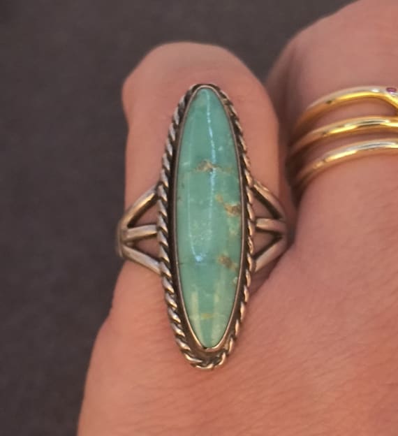 Green Turquoise Ring from the American Southwest,… - image 1