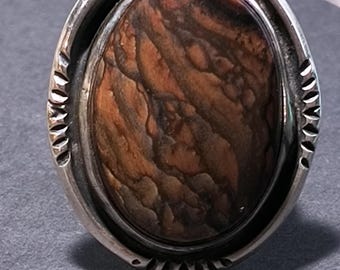 Native American Jasper Ring in Sterling Silver