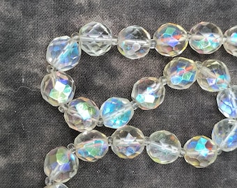 Outstanding Aurora Borealis Bead Choker, circa 1950s - Austrian Crystal Finery!