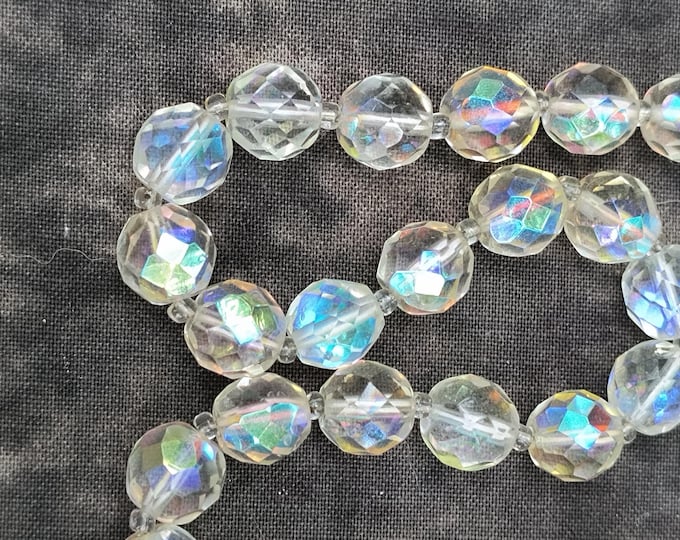 Outstanding Aurora Borealis Bead Choker, circa 1950s - Austrian Crystal Finery!