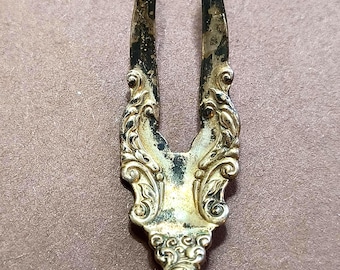 Antique Sterling Silver Pickle Fork - Celtic Design, 1890-1910