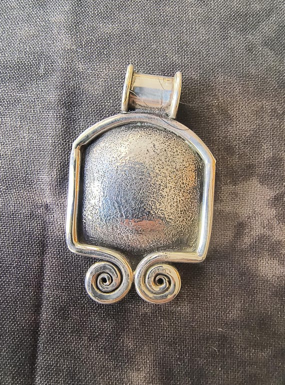 Vintage Silver Ancient Style Pendant or Talisman in Sterling, Unisex