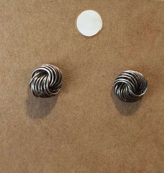 Monkey's Fist Knot Stud Earrings - Unisex Classic