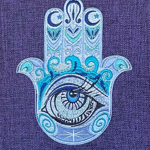 Hamsa with Eye Throw Pillow Cover 16” x 16” Cotton