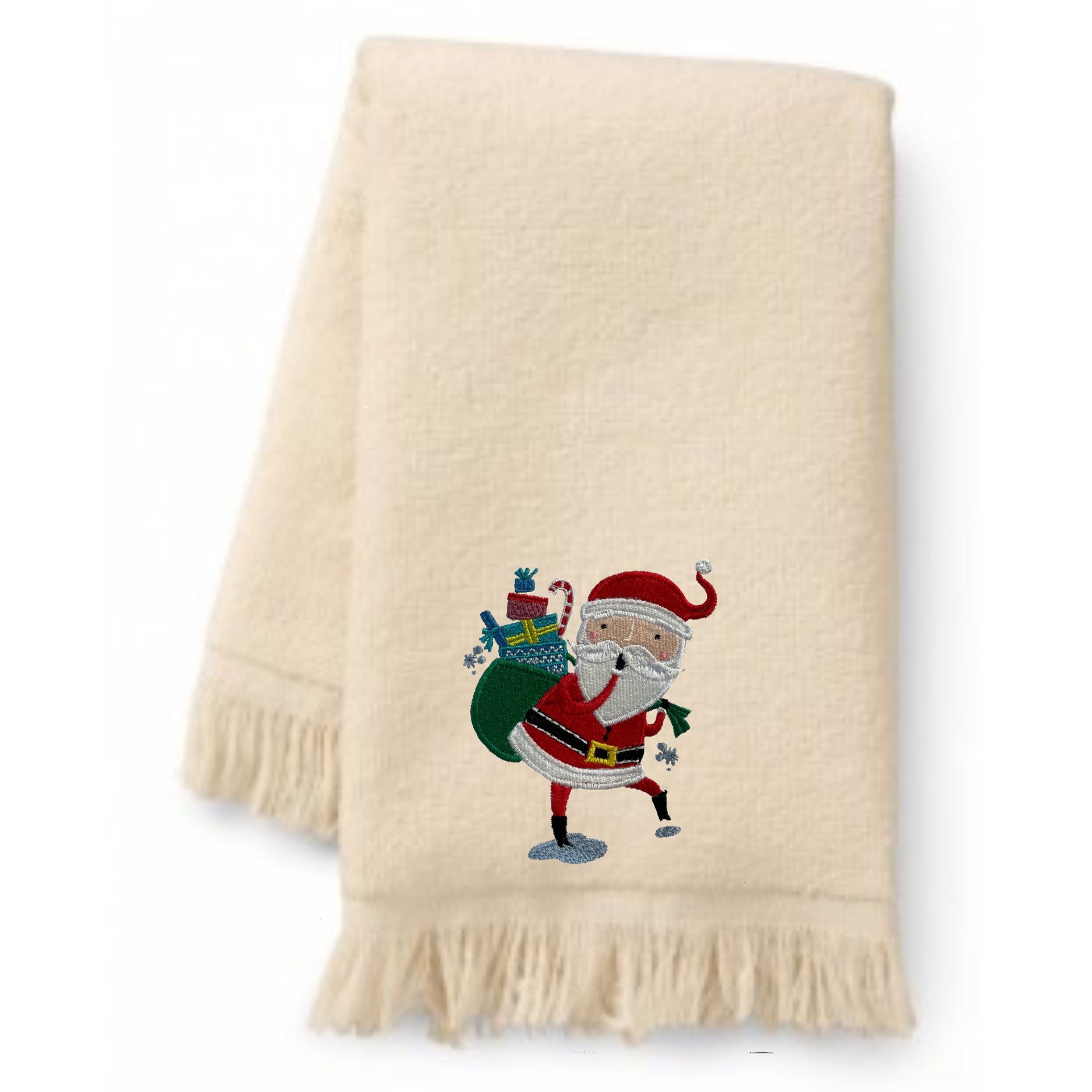 Embroidered Christmas Santa Bath Towels. 100% Cotton Hand or - Etsy