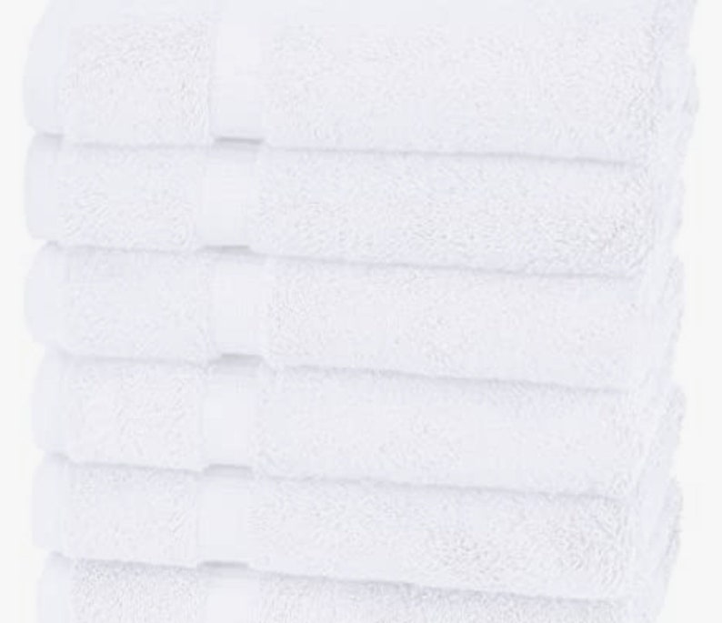 Kitchen or Bath Hand Towel Bunny with Flowers Embroidered on Cotton Towels