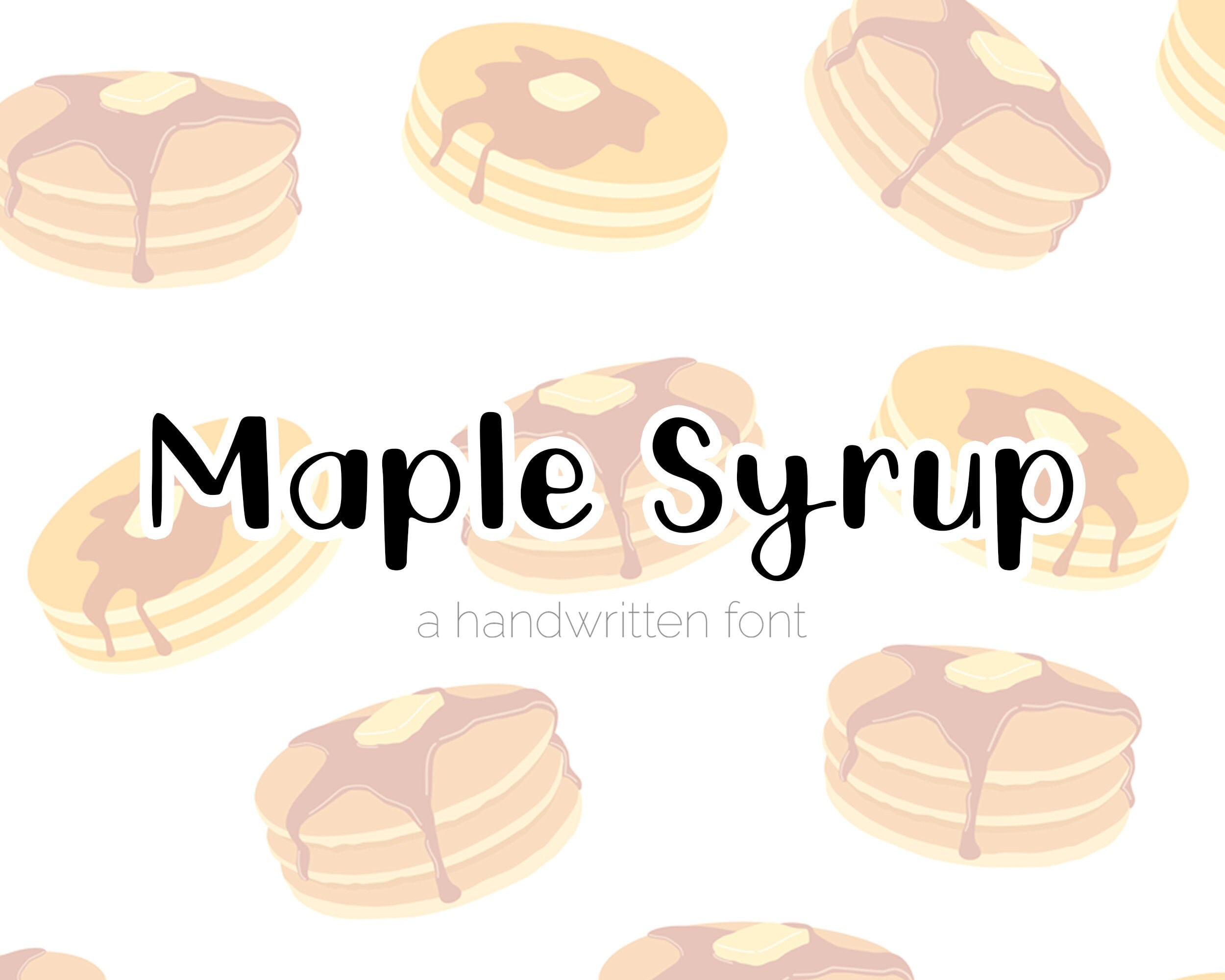Maple Syrup Font Cricut Handwritten Font Fun Font Modern Etsy Ireland