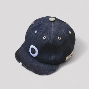 Vintage Washed Denim Baseball Cap - Distressed Dad Hat Adjustable For Men & Women, One Size Fits Most (Dark Blue + Black)
