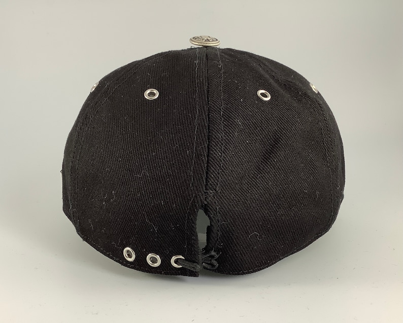 Black Cotton Baseball Cap Handmade 8-Panel Cotton Drill Designer Custom Hat for Men with Adjustable Visor and Personalised Initial Logo image 5