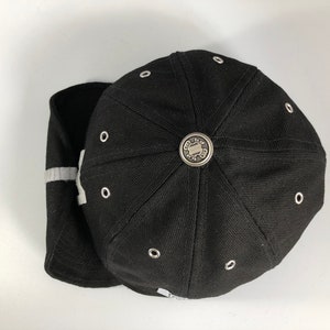 Black Cotton Baseball Cap Handmade 8-Panel Cotton Drill Designer Custom Hat for Men with Adjustable Visor and Personalised Initial Logo image 6