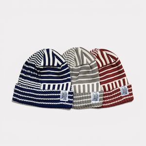 Opgestikte katoenen beanie