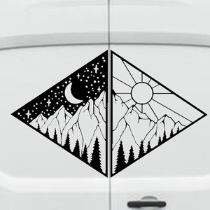 Campervan Large High Quality Grade Decal Pair | Side Panel Decal | 2x Decal | Camper Sticker | Camper Decal | Adventure Camper | Orca Design