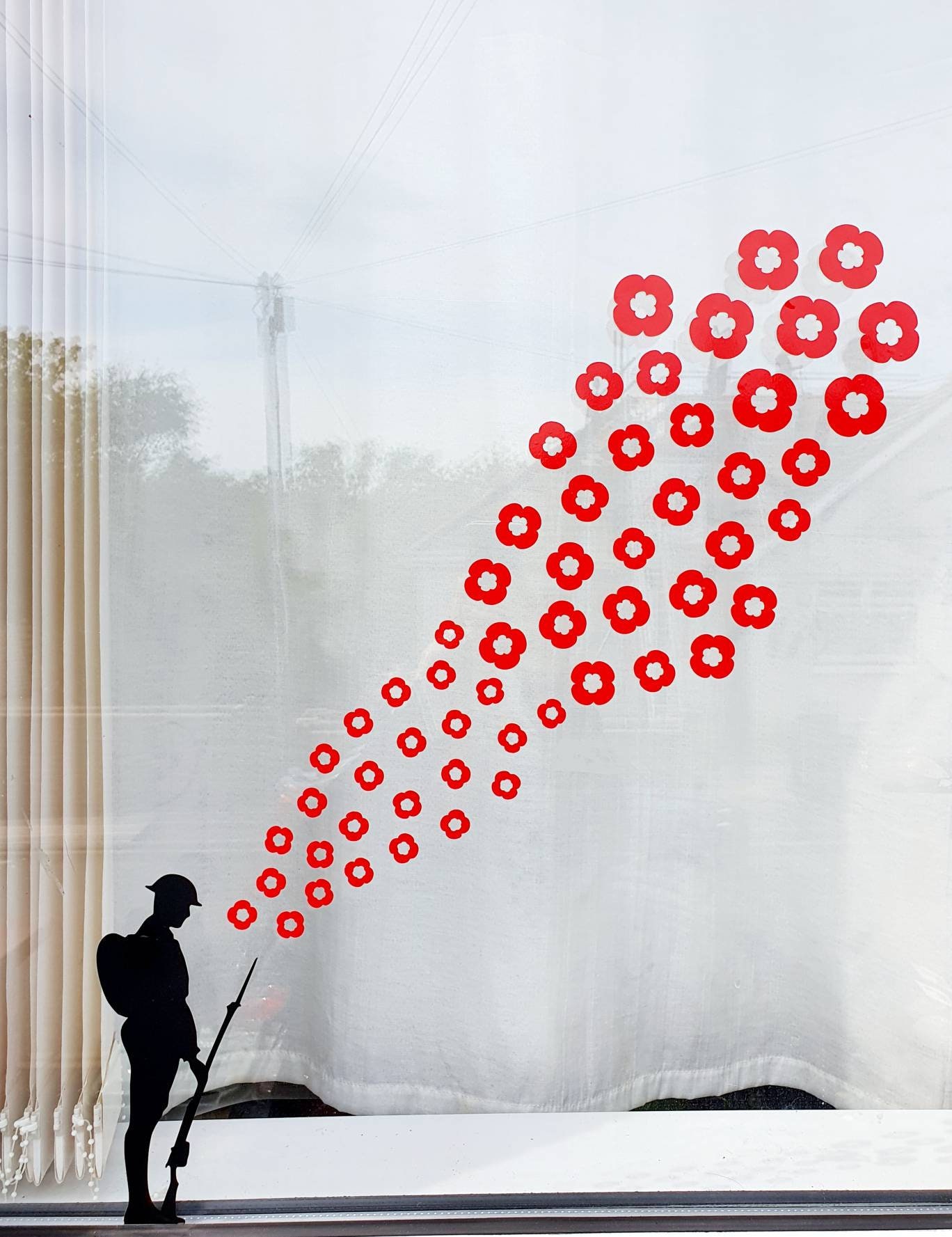 VE Day Poppy Window Display 1 Soldier and 56 Poppies Royal Etsy UK