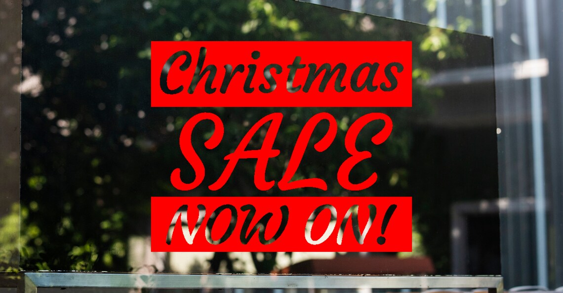 Christmas Sale Decal Shop Sale Store Sale Shop Sign Etsy