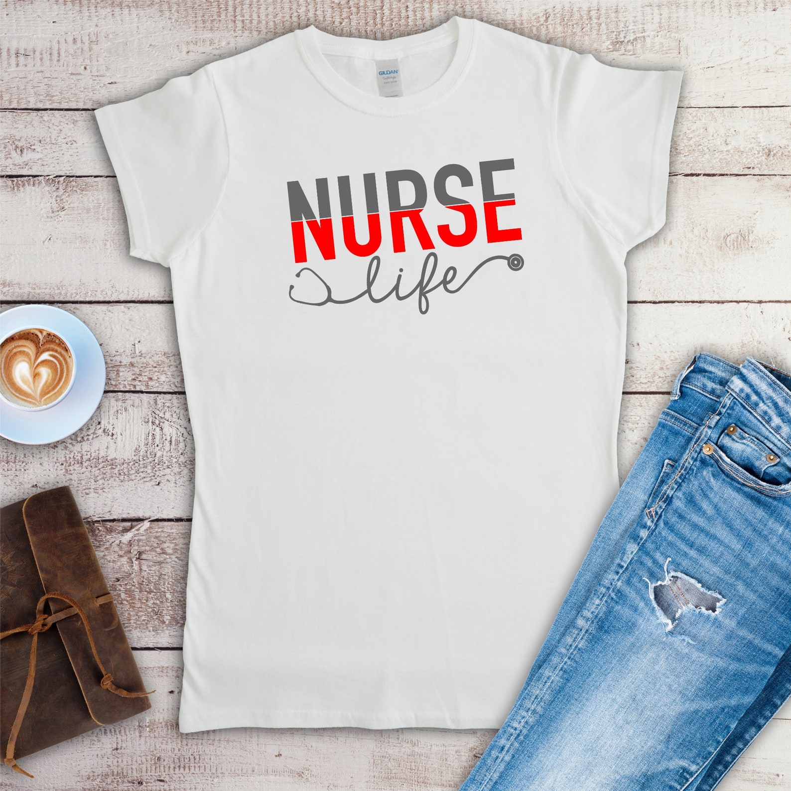 Cute Nurse Life T-Shirt Women Nurses Graphics Nurse Week Casual Short Sleeve Shirts Summer Tops Gift Tee Black 3X-Large
