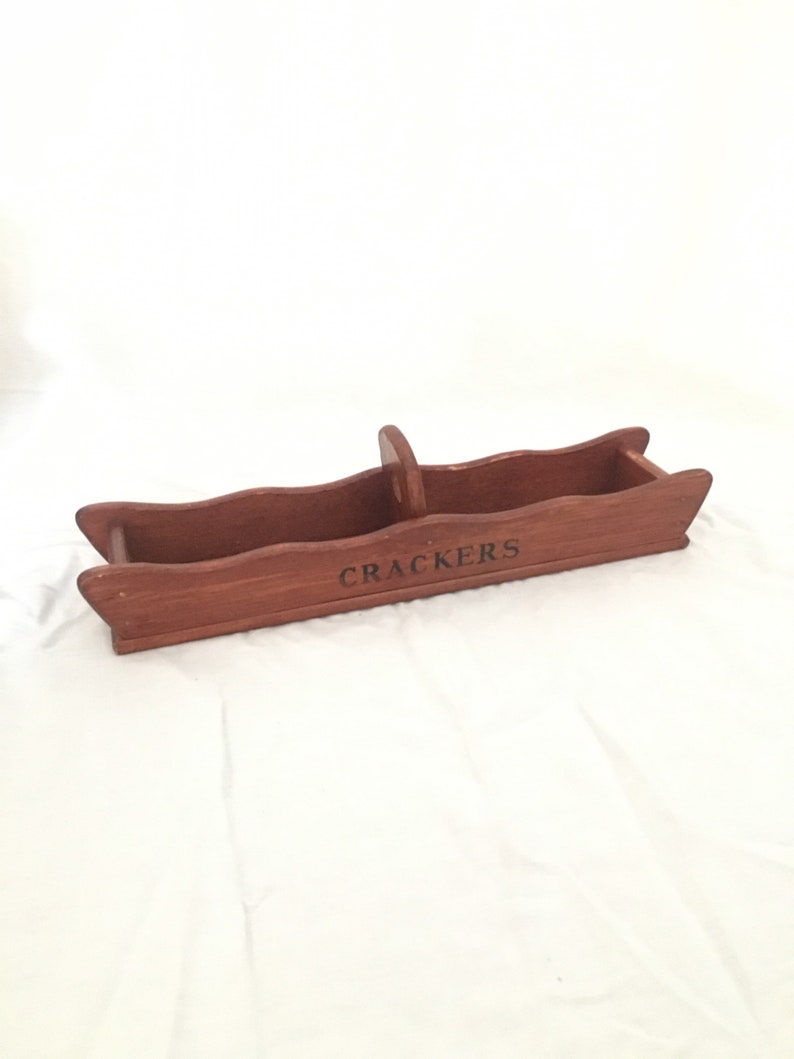 Vintage Wooden Crackers Tray/ Cracker holder Kitchen Decor Etsy