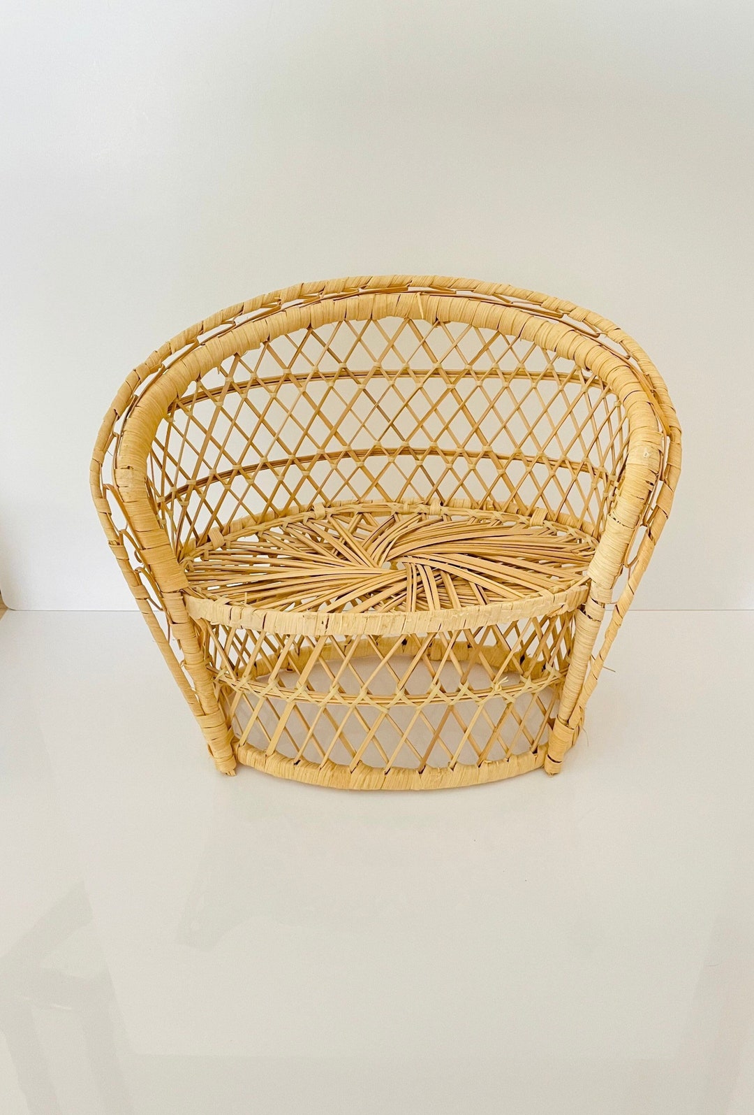 Vintage Wicker Loveseat Doll Chair or Plant Stand Etsy