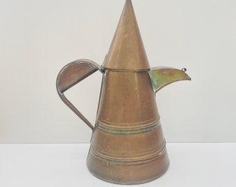 Vintage Brass Tea Kettle with Dome Top