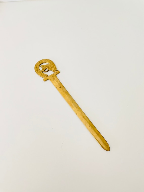 Vintage Brass Horse Letter Opener / Brass Letter Knife Etsy