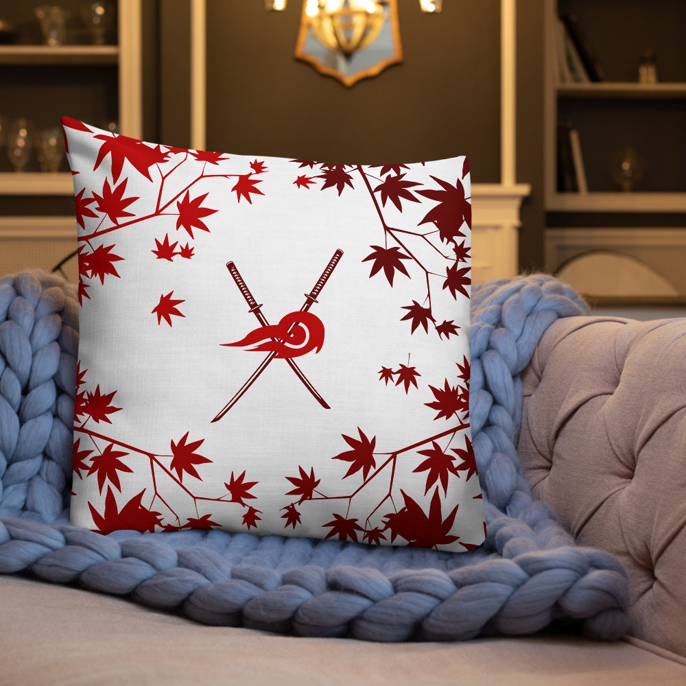Ghost of Tsushima Pillow Guiding Wind Maple Leaves Inari Etsy