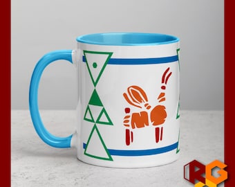 Horizon Forbidden West Zero Dawn Banuk Inspired Mug with Color Inside, Tribal Art, Banuk, 11 oz tea coffee hot chocolate mug