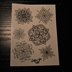 Mandala temporary tattoos