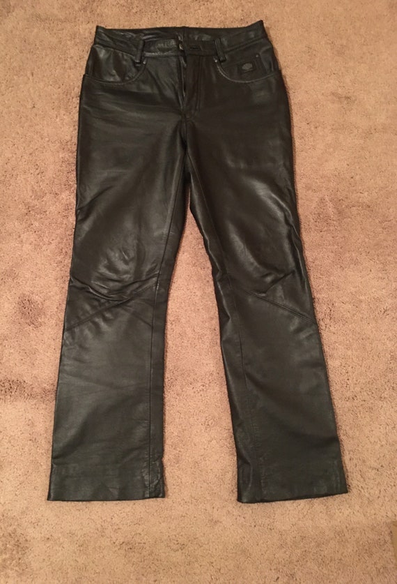 Vintage Harley Davidson Womens 100% Genuine Leather Pants | Etsy