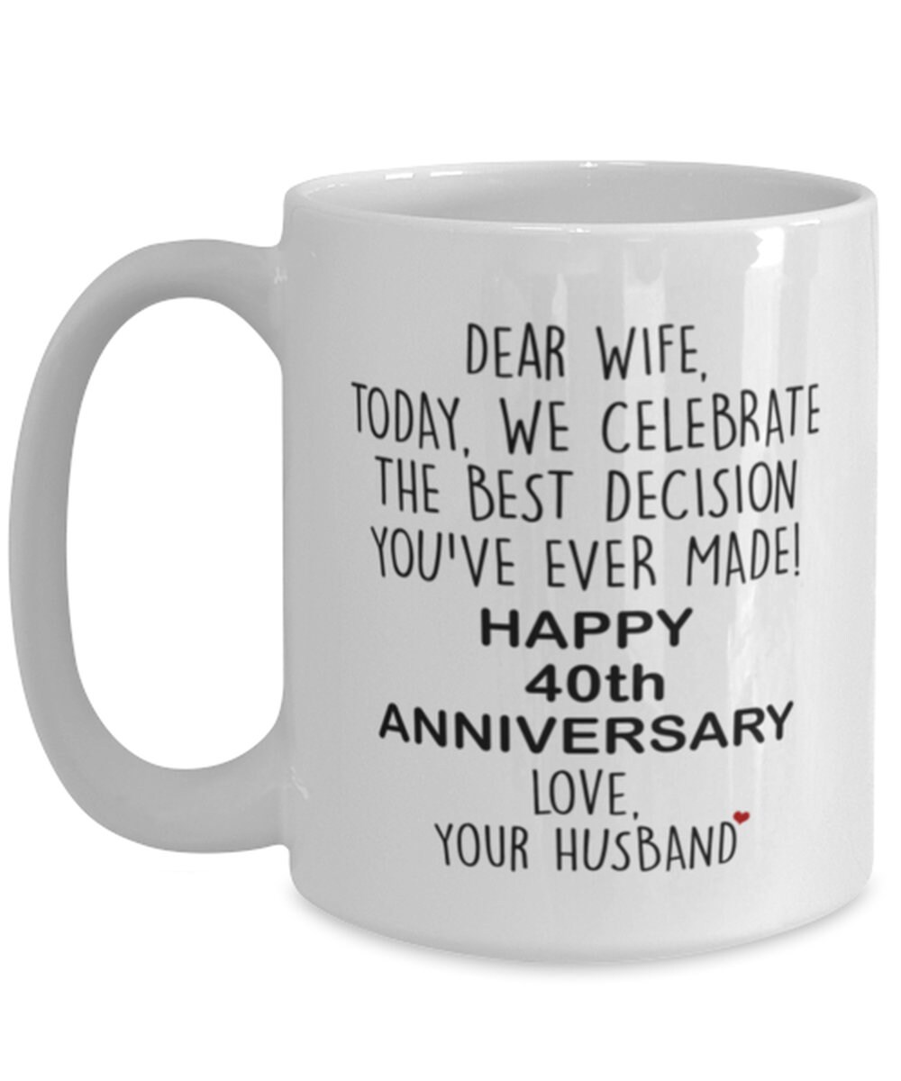 40th Anniversary Gift for Wife 40 Year Wedding Anniversary Etsy