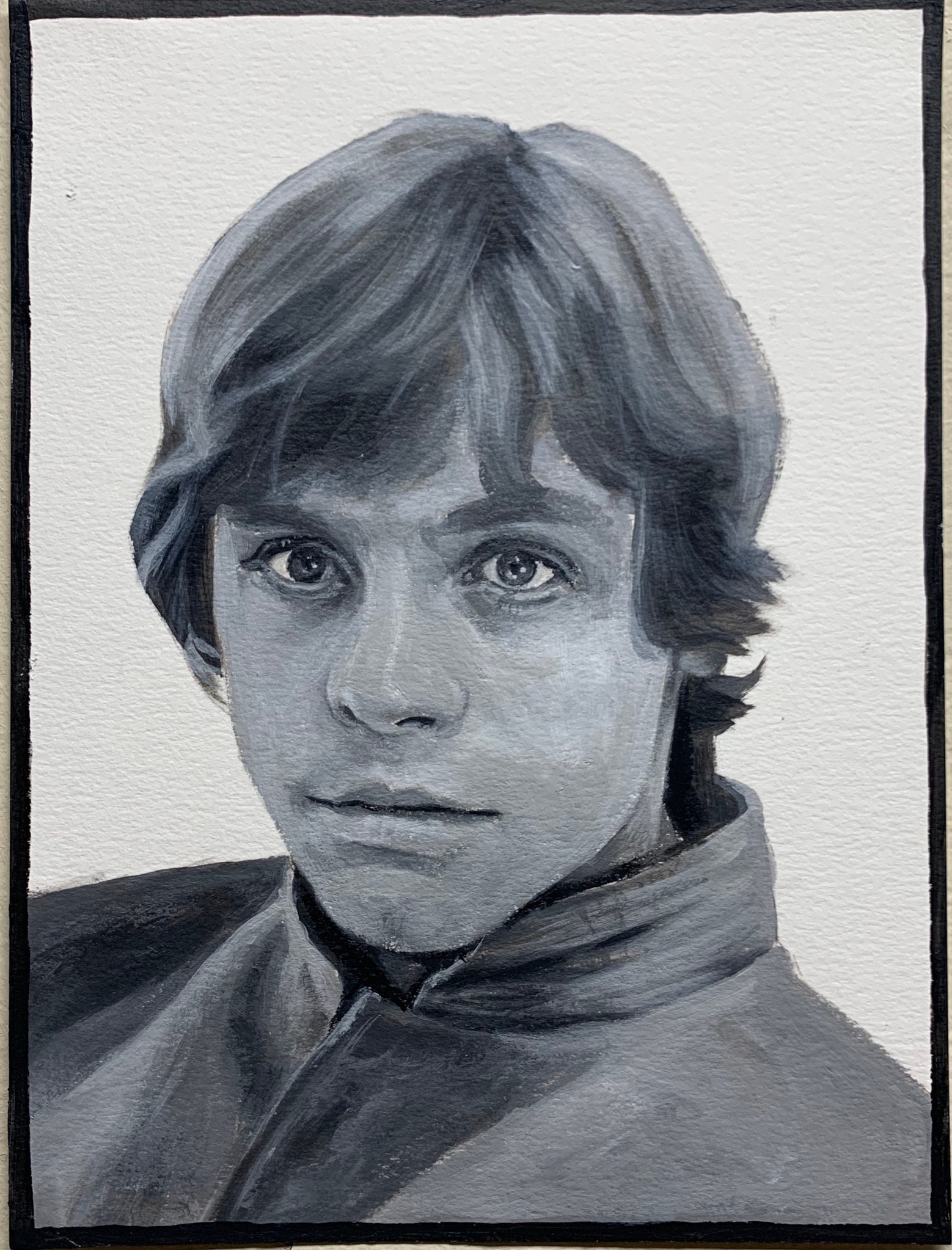 Luke Skywalker Episode V Original acrylic portrait | Etsy
