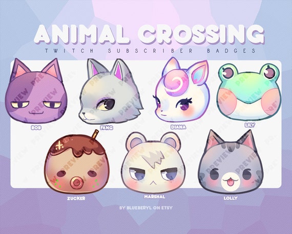Animal Crossing - Twitch Subscriber Badges Set 1