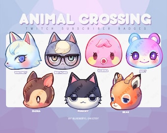 Animal Crossing - Twitch Subscriber Badges Set 2