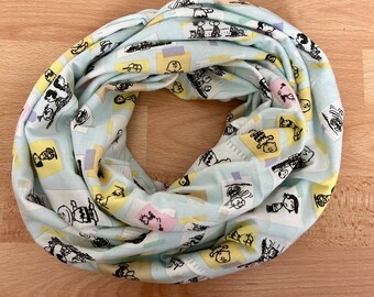 Snoopy Peanuts Loop Schal Pastell