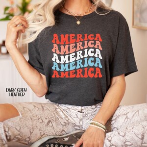 Retro America Shirt, 4th of July Tee, America Patriotic T-shirt, Fourth of July, Retro USA tee, Patriotic USA T-shirt, Independence Day Gift