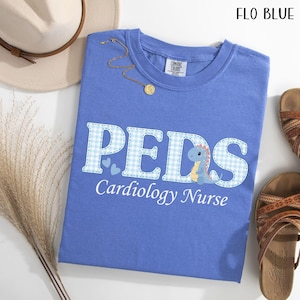 Peds Cardiology Nurse shirt, Pediatric Cardiology RN Comfort Colors® Tee, Gift for Cardiology Team, Grad Gift Team Gift Nursing Student Tee