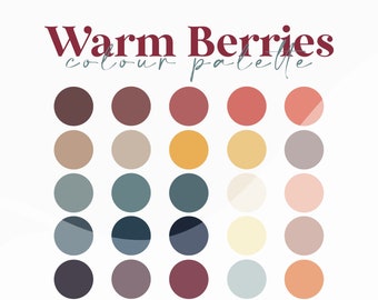 Warm Berries Procreate Colour Palette, Color Palette, Procreate Swatches, iPad Illustration, Procreate Art, Digital Art