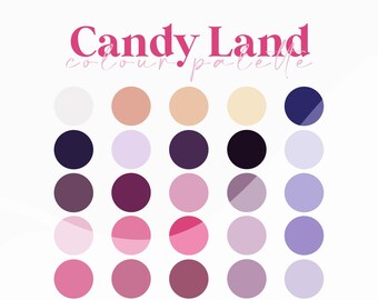 Candy Land Procreate Colour Palette, Color Palette, Procreate Swatches, iPad Illustration, Procreate Art, Digital Art, Pink Colour Palette