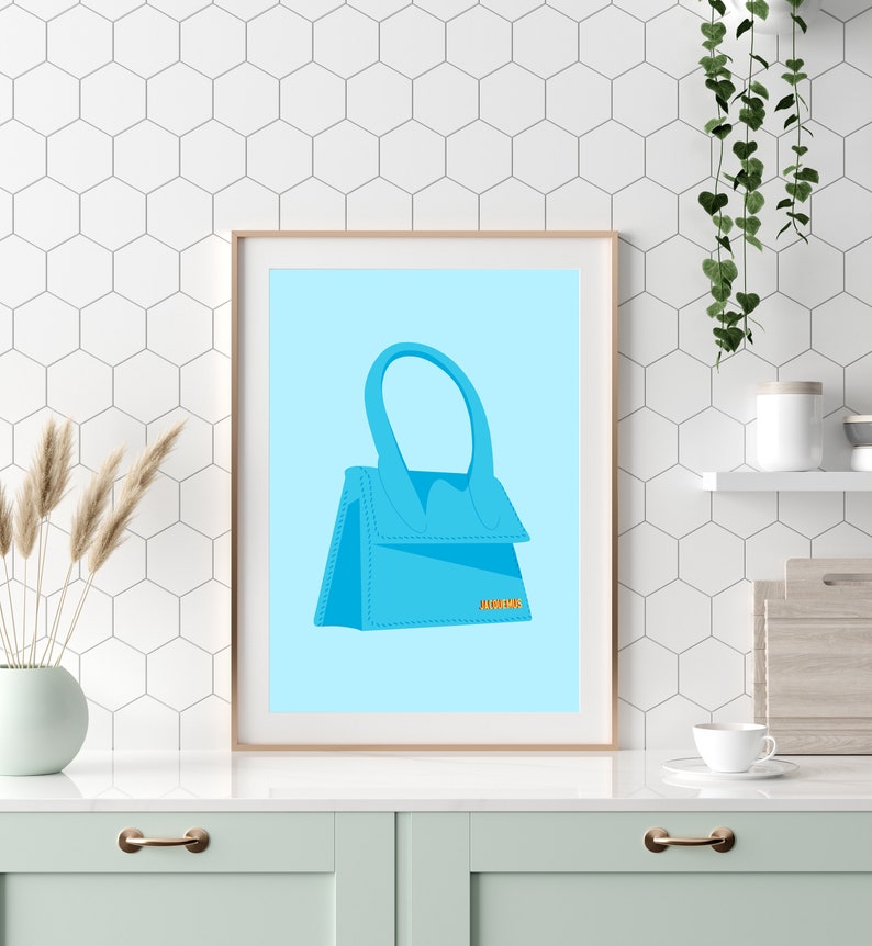 Jacquemus Bag Print, Dressing Room Art, Designer Wall Art, High Fashion Art, Fashion Art Decor, Bridesmaid Gift, Designer Bag Prin image 3