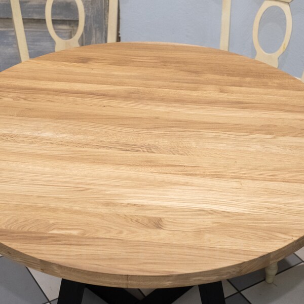 100cm Round Wood Dining Table Etsy