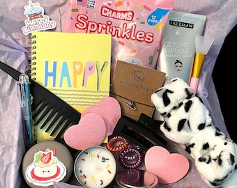 Teen Girl Birthday Gift Box: Handmade Candle, Spa & Jewelry Set