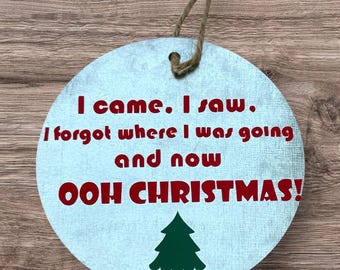 Funny Christmas Ornament: Forgetful Saying, Secret Santa Gift